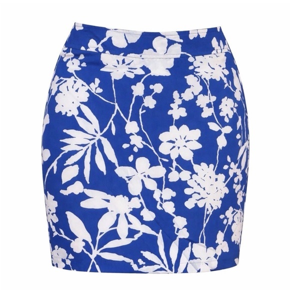 Brooks Brothers Dresses & Skirts - Brooks Brothers 346 Blue White Floral Pencil Skirt Preppy Summer Size 6